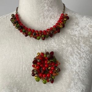 Beaded Bracelet and Necklace Set